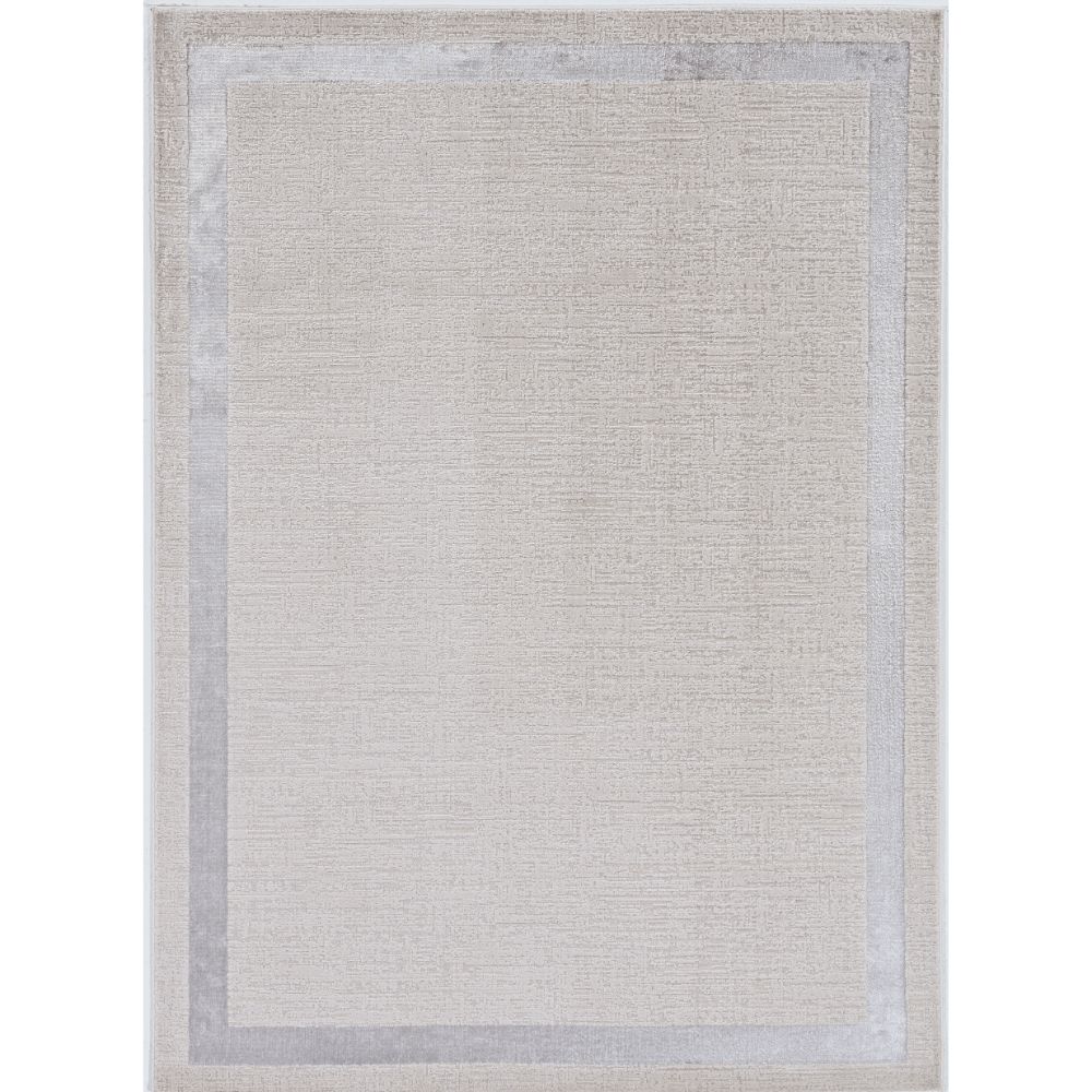 KAS 7129 Luna 3 ft. 3 in. X 4 ft. 11 in. Area Rug in Ivory/Silver Border